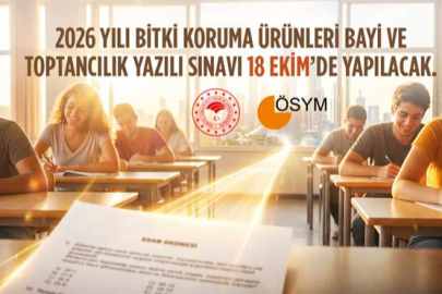 2026 Bitki Koruma Ürünleri Bayi ve Toptancılık Sınavı Tarihi Belli Oldu!