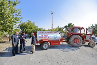 Kayseri Büyükşehir Belediyesi’nden Kırsal Mahallelere Yangın Söndürme Desteği