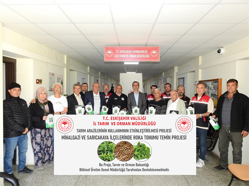 Eskişehir Çiftçisine Yüzde 75 Hibeli Roka Tohumları Teslim Edildi